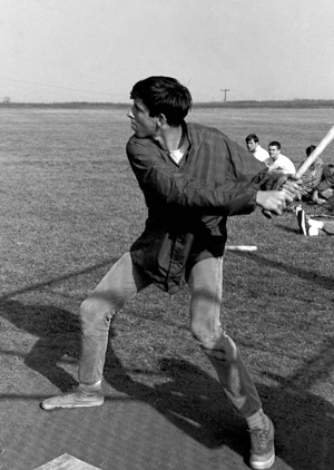 Pioneer class member Jock Reynolds playing baseball, 1966 (photos courtesy of UC Santa Cruz Special Collections)